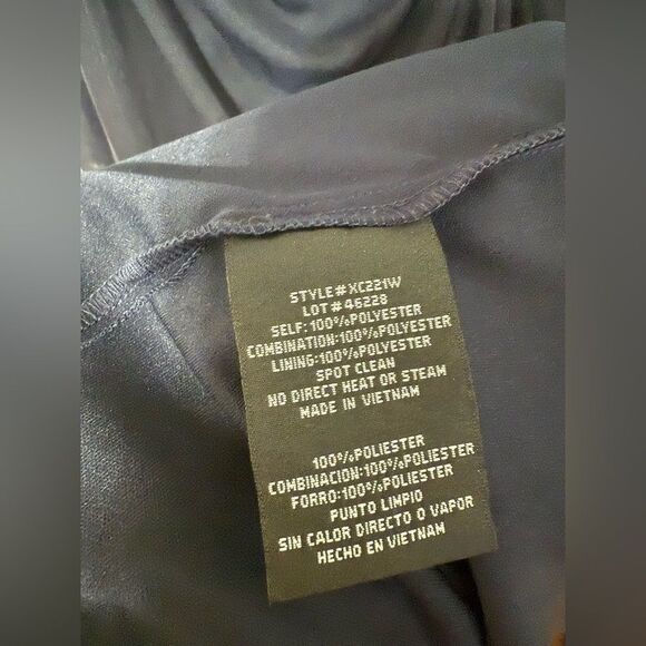 Xscape Women’s Beaded Maxi Dress Elegant Navy Blue Evening Gown Plus Size 14W - Picture 7 of 8